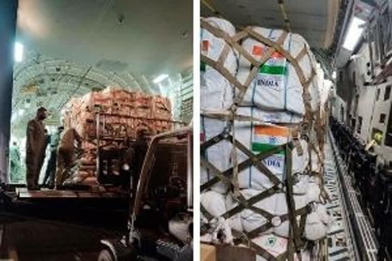 India provides relief material to Lebanon