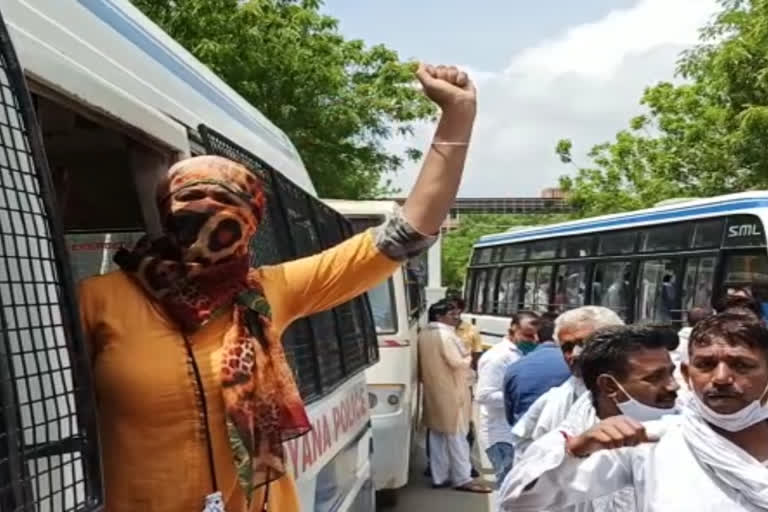 PTI teacher protest in Hisar