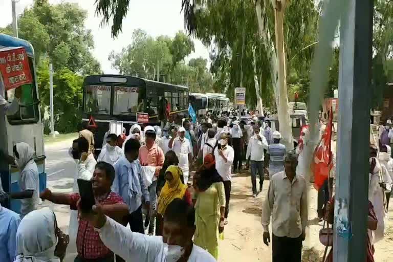 pti teachers protest in bhiwani