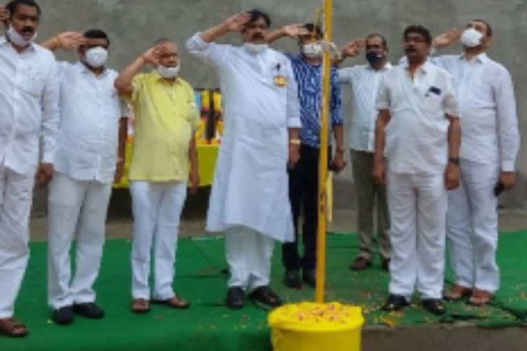 varla ramayiah flag hostingat ntr bhavan in amaravathi