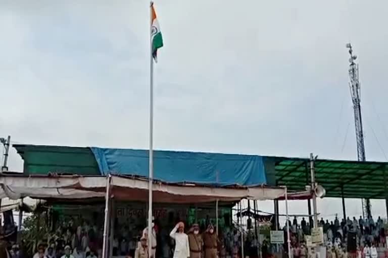 flag hosting in bharatpur,  भरतपुर में ध्वजारोहण