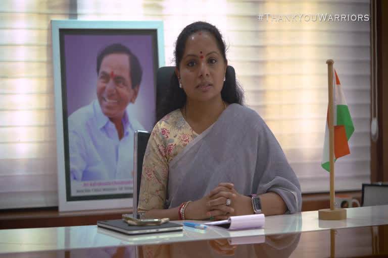 former mp kavitha said Special thanks to Corona warriors