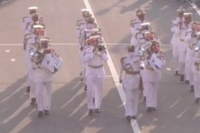 Beating retreat ceremony at the Attari-Wagah border on IndependenceDay.