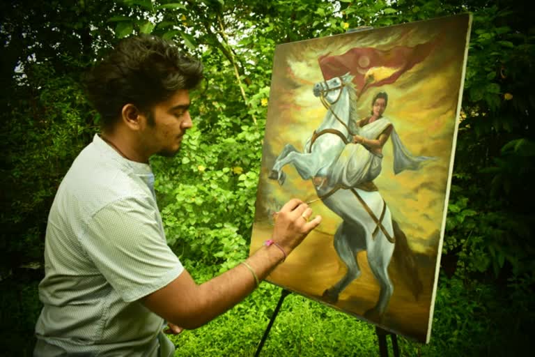 young artist painted a picture of Queen Abbakka