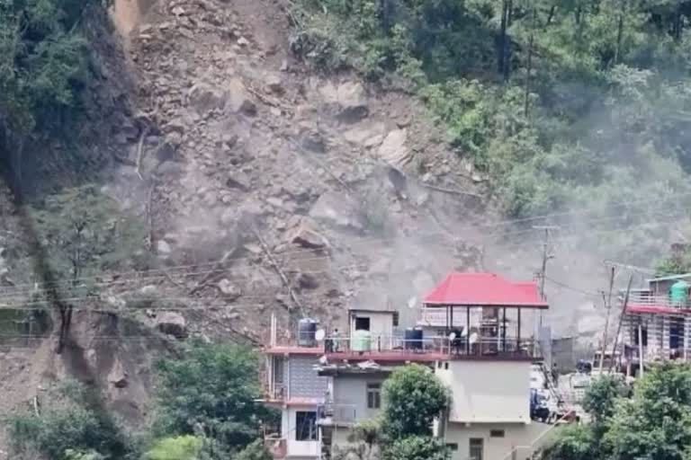 landslide in badi area