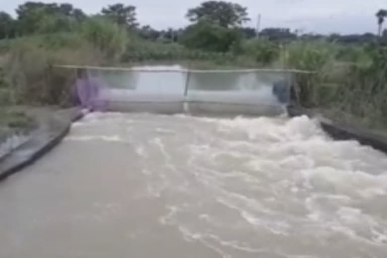 Rainwater could not be drained during the rainy season