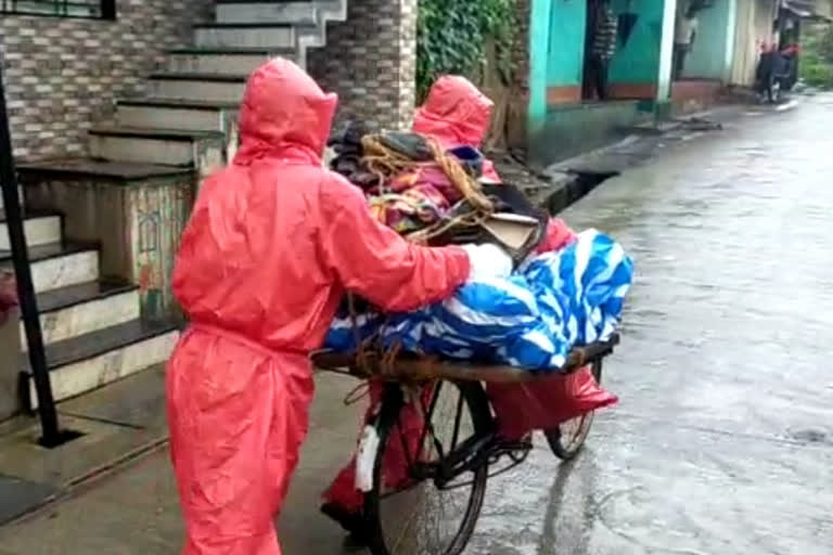 Dead Body transport in Bicycle