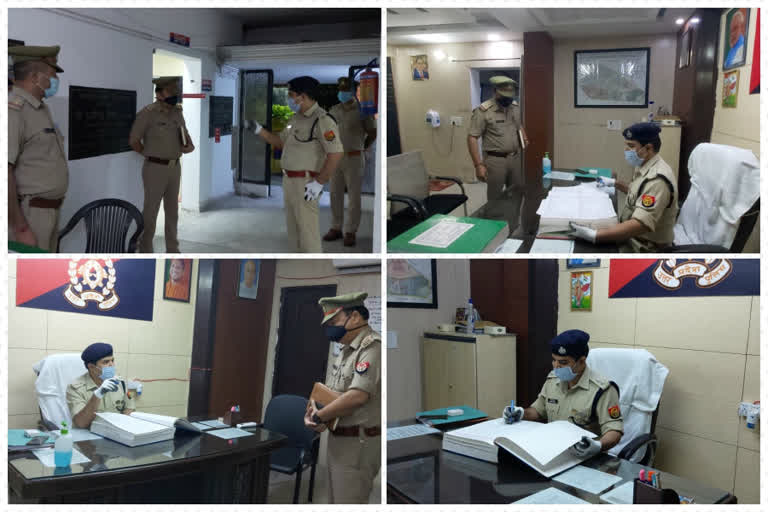 ghaziabad ssp inspected Indirapuram police station late last night