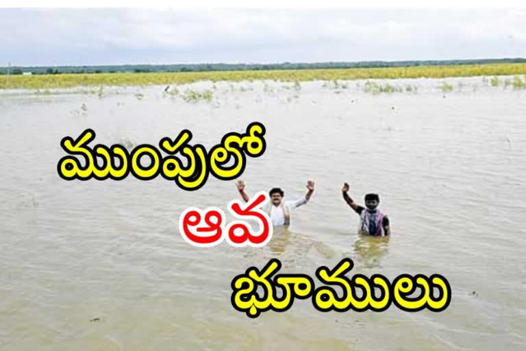 The land acquired for housing for the poor near Burugapudi in the Korokonda zone of East Godavari district was completely submerged.