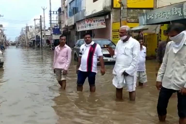 Congress leader inspection after water logging in Fatehabad