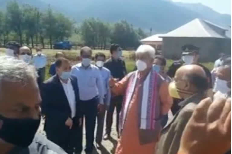 J&K LG reviews ongoing developmental projects in Ganderbal district