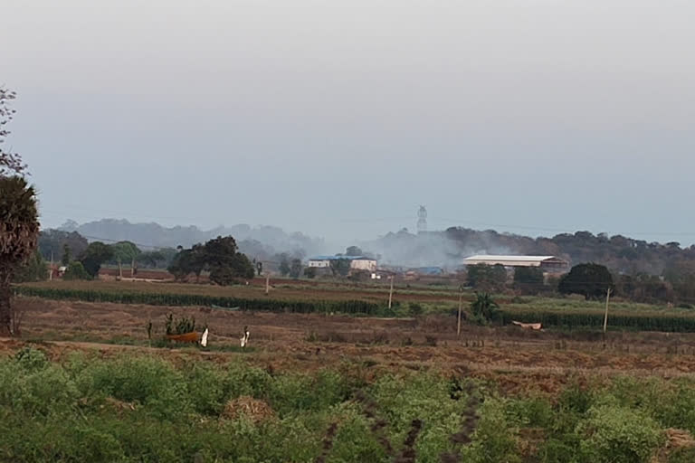 waste burnt from dumping yard mixed in water at siddipet district