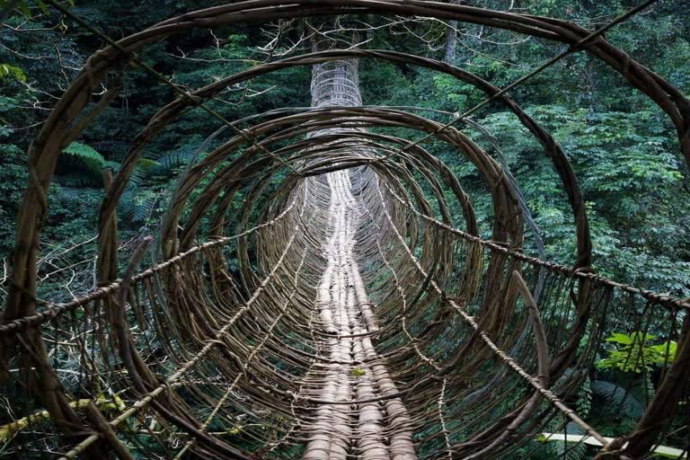 Suspention hanging bridge In Arunachal Pradesh