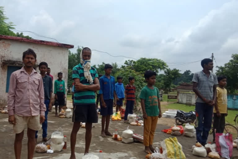 Dried ration distributed to school students