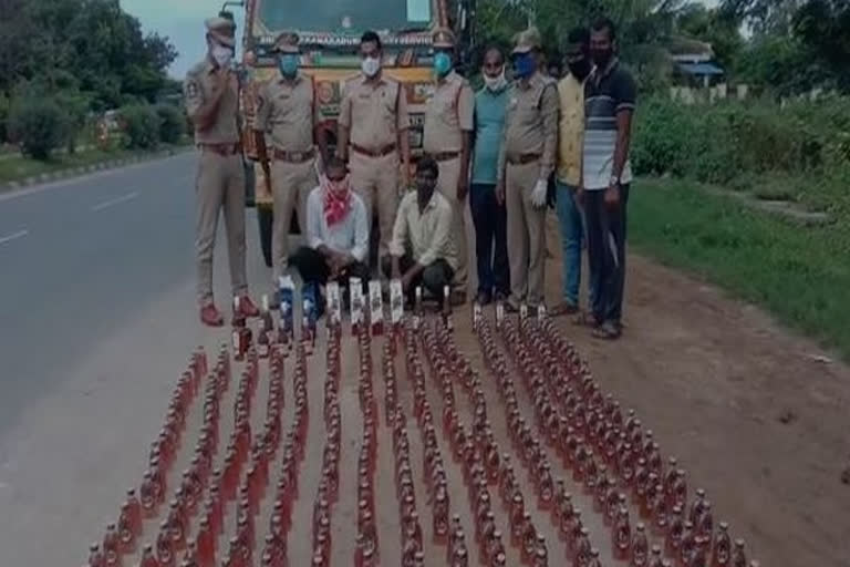 2 arrested in Andhra's Krishna for illegally transporting 423 liquor bottles