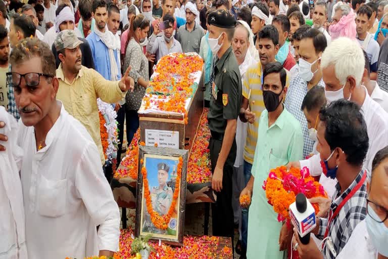 State funeral of martyr soldier of Hisar with state honor