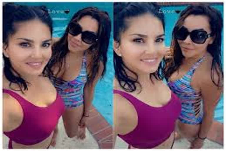 sunny leone sets the internet on fire with her stunning pool selfies view photos