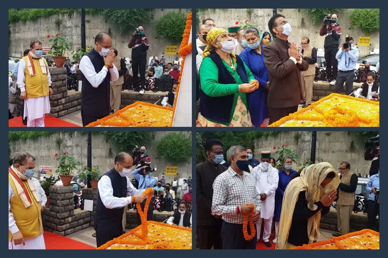 CM Jairam Thakur pays tribute on Rajiv Gandhi 76th birth anniversary