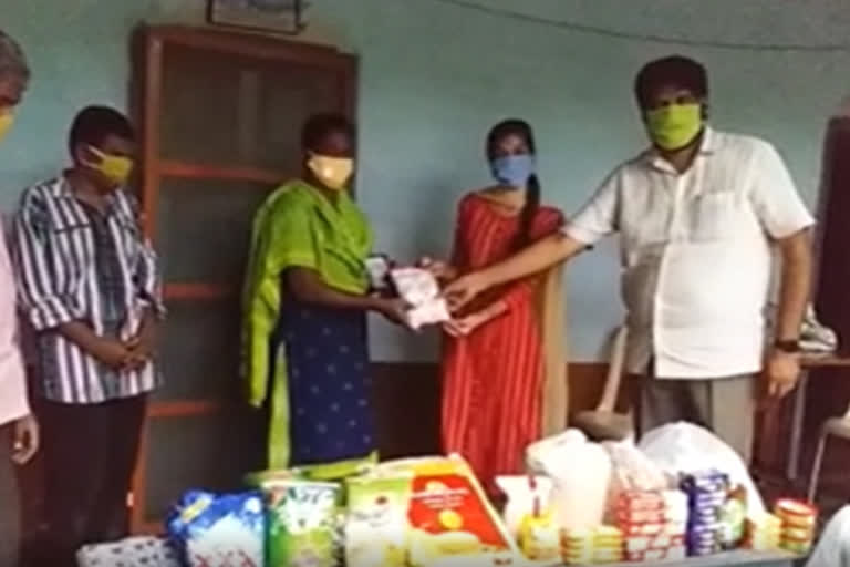 groceries to Mentally paralyzed in  madhira in khammam district