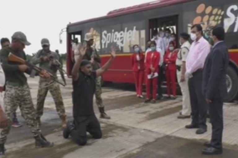 anti hijack mock drill in jharsuguda airport