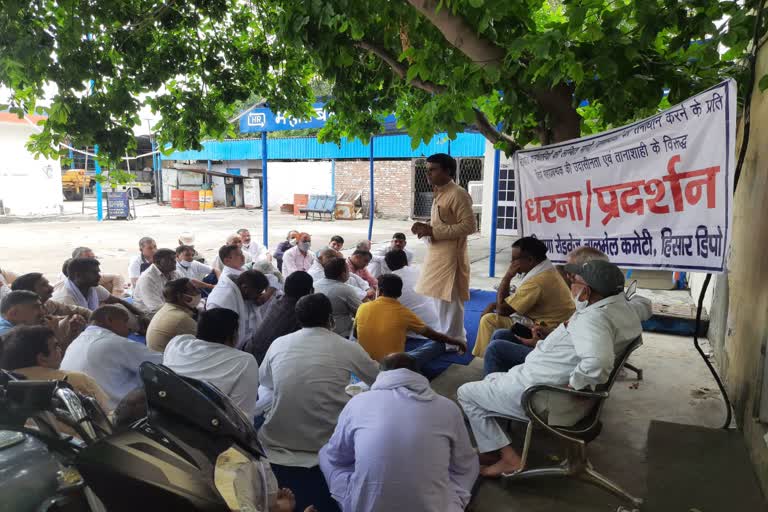 hisar roadways protest for employee favor demand