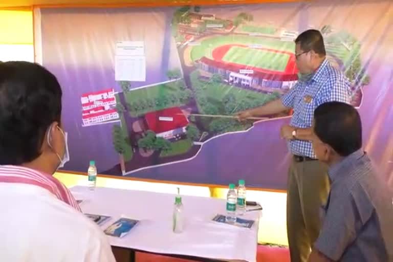 Chief Minister took note of the work of the Mines Multipurpose Sports Project