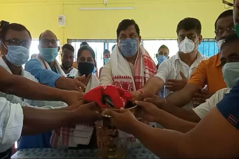 Ex Minister Rockibul Hussain Attended at Bharali Namghar, Kaliabor