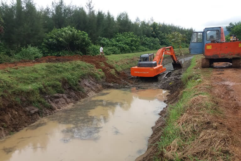 GVMC drinking water canal works are in progress