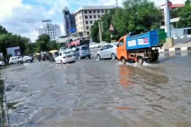 water logging situation after two days in gurugram