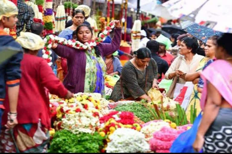 no social distance in bagepalli market