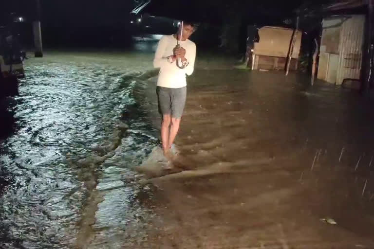 Water pouring into low-lying homes due to incessant rains