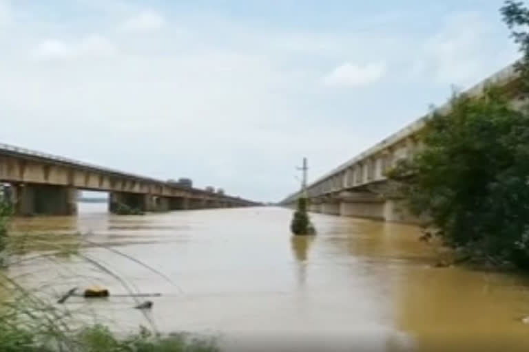 over floating in gowthami godavari river at east godavari dst