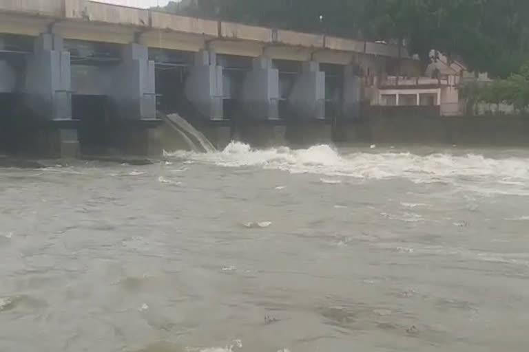 Bhadbhada dam gate opene due to heavy rains in Bhopal