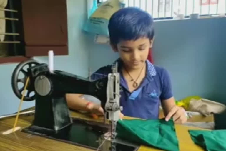 COVID-19: Kerala boy stitches masks for needy