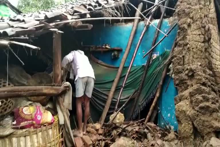 Mother and son buried in wall debris