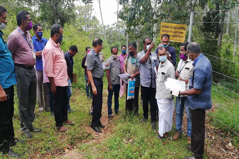 Revenue Department  land encroached in Chinnakanal  Chinnakanal news  ചിന്നക്കനാല്‍  ഇടുക്കി വാര്‍ത്തകള്‍  ഭൂമി കയ്യേറ്റം