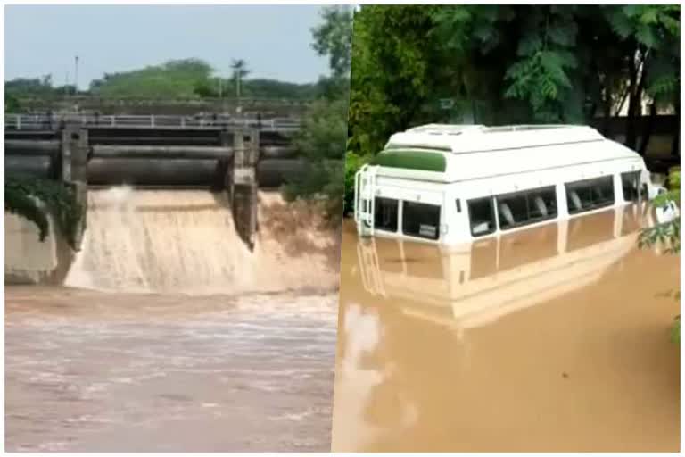Flood gates of Chandigarh's Sukhna Lake opened