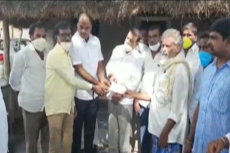 BTech Ravi visiting the Gurappa family in Narsapuram