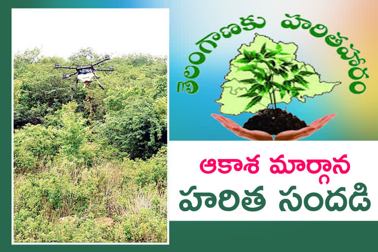 harithaharam with the use of drones in mahabubnagar district