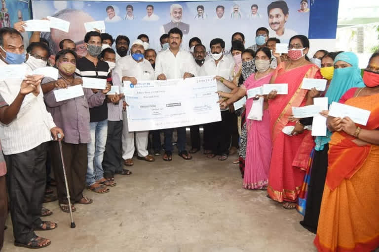 CM Assistance Fund checks in Visakhapatnam