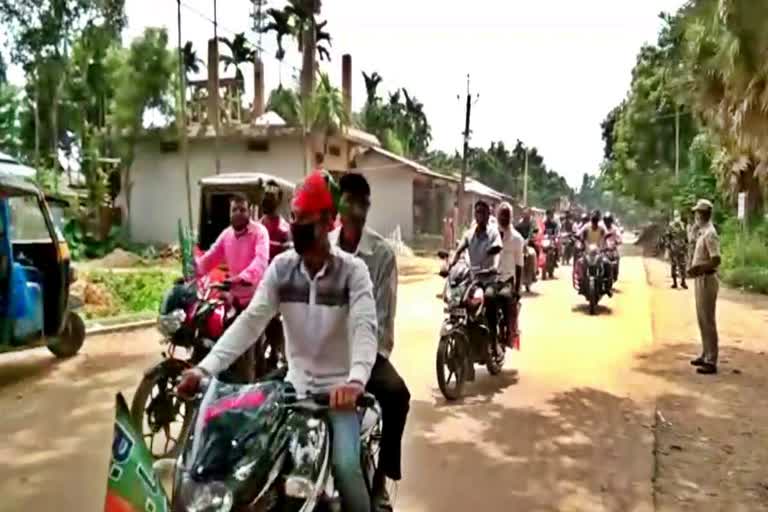 Election campaign started by BJP workers at Mancachar