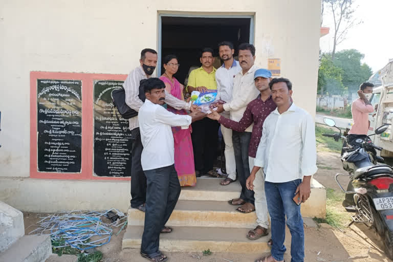 books distributed by meo to mandla school Hm's in ananthapur district