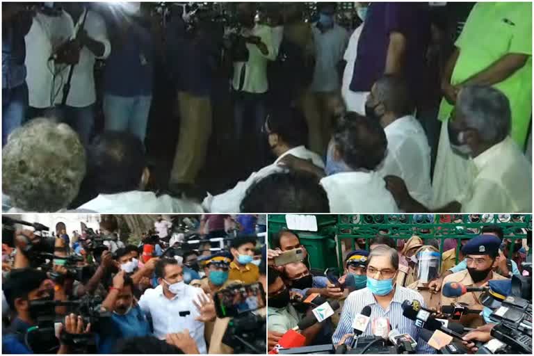 Opposition  Secretariat  Secretariat fire  ramesh chennithala  K surendran  സെക്രട്ടേറിയറ്റ്  അട്ടിമറി  പ്രതിപക്ഷം  ബി.ജെ.പിയും  കെ.പി.സി.സി