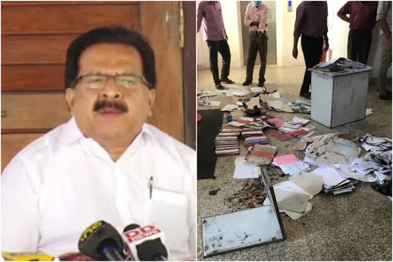 Ramesh Chennithala wants NIA probe trivandrum Secretariat fire