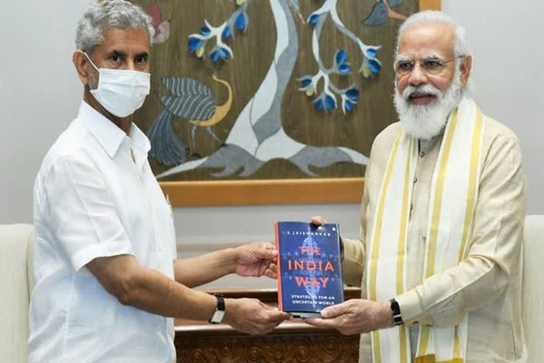 Jaishankar presents first copy of his book 'The India Way' to PM Modi