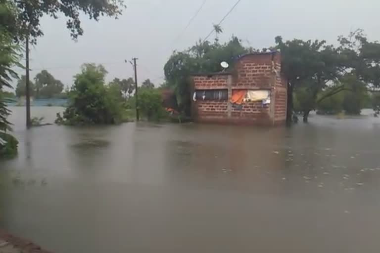 Flood Water entered in Hirimul village in khordha