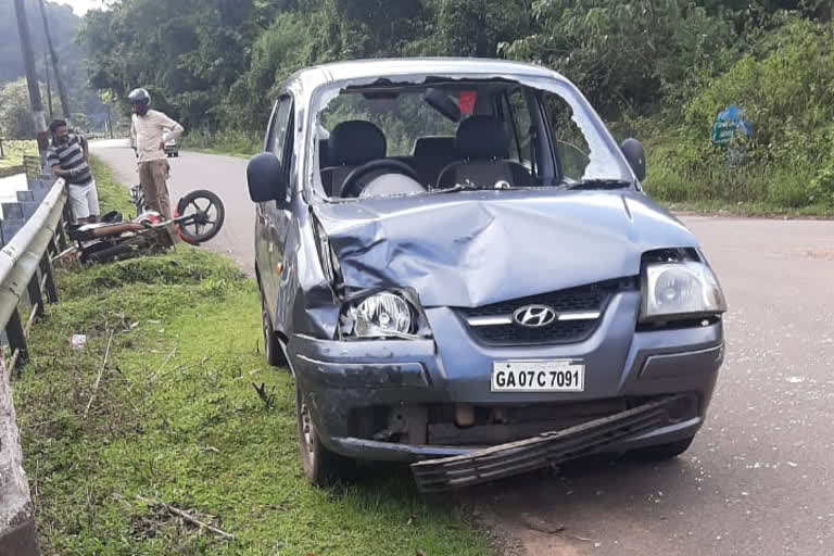 Accident between car and bike