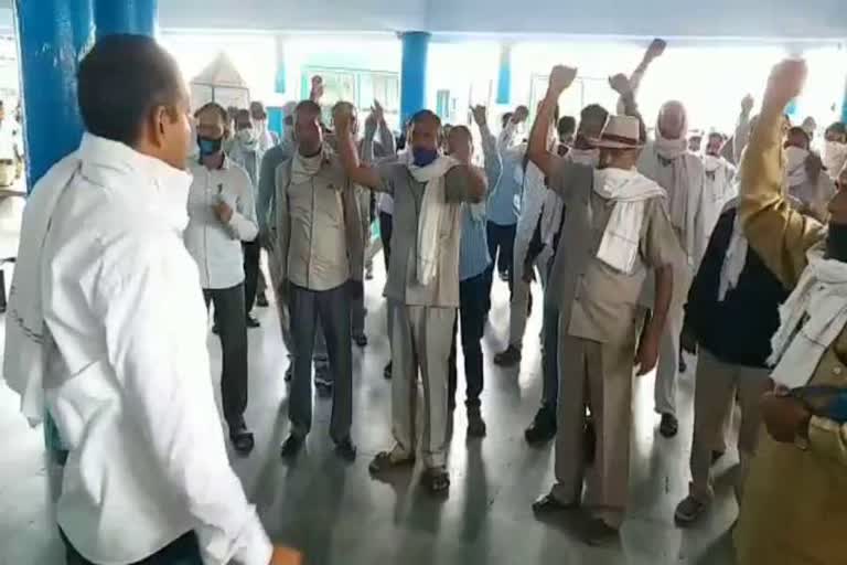 Roadways union protests in Rewari