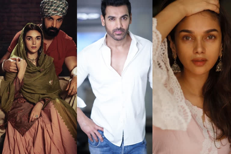 John Abraham and Aditi Rao Hydari's first look  cross-border love story  John Abraham and Aditi Rao Hydari's  John Abraham  ജോണ്‍ എബ്രഹം  അതിഥി റാവു ഹൈദരി