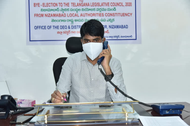 nizamabad distirct collector teli conference with officials on corona Funerals